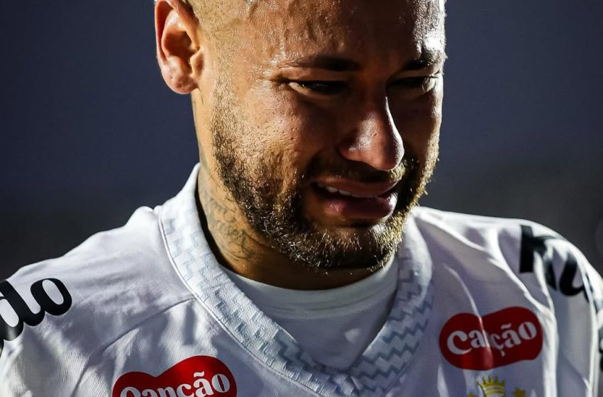  El llanto de Neymar tras la goleada de 6-0 que recibió Santos ante Vasco Da Gama