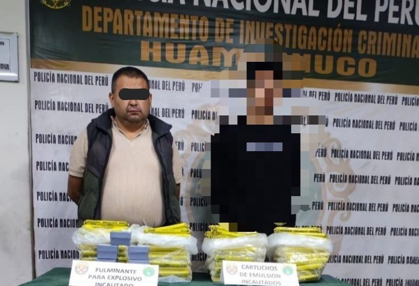  Caen sujeto y menor con arsenal de explosivos en Huamachuco