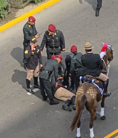 Jinete de la PNP cae de su caballo durante la Gran Parada Militar 2026