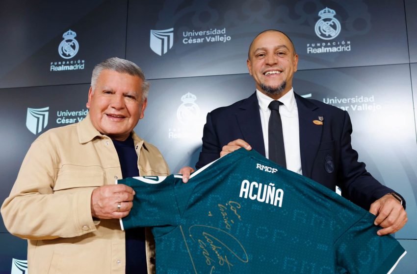  César Acuña aparece junto a embajador del Real Madrid